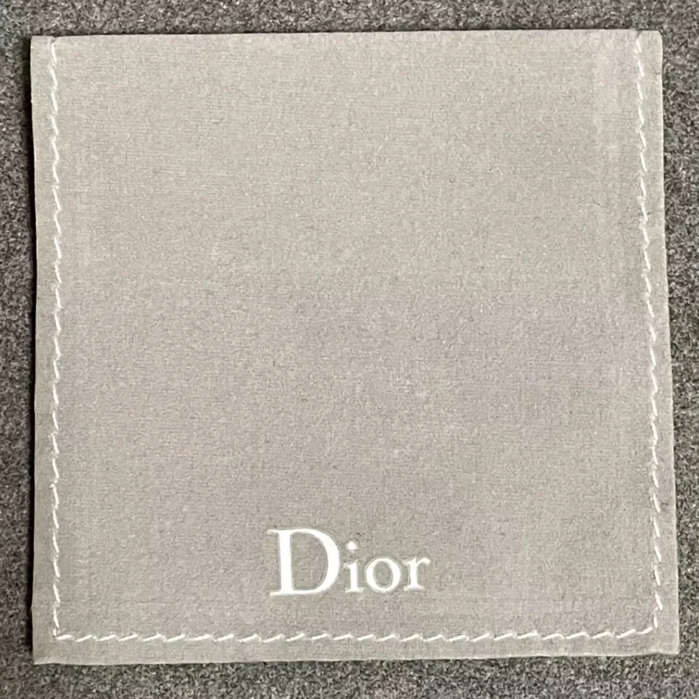 CHRISTIAN DIOR Bracelet Oblique Domino Logo Double Charm Silver Pink + Pouch Bag - Picture 3 of 8